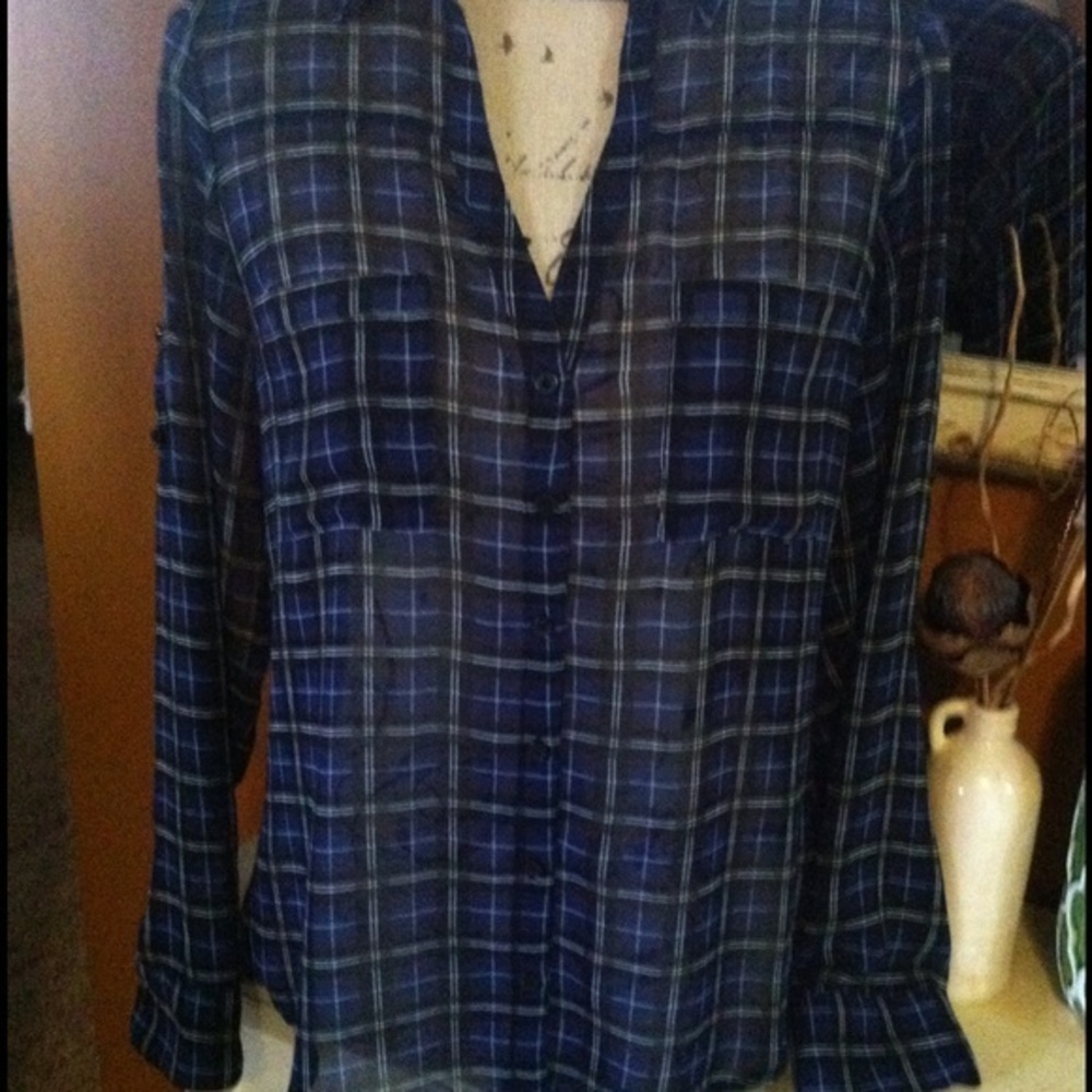 Express Button Down Blouse S - image 1